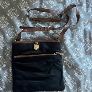 Michael Kors Black and Tan Crossbody Bag